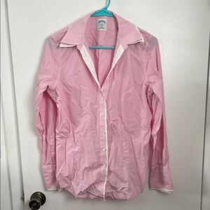 Brooks Brothers Pink Striped Button-Up Shirt